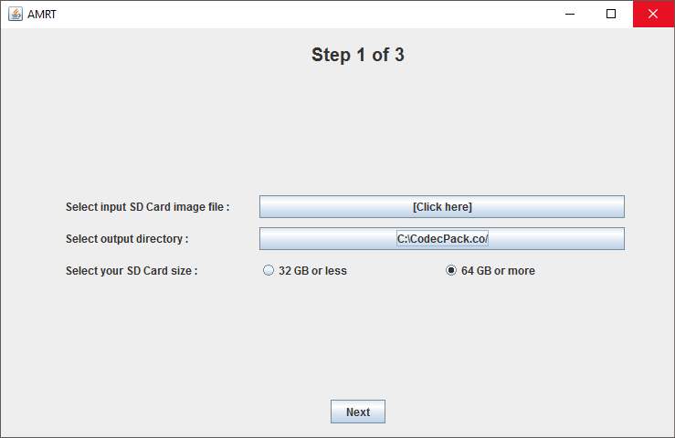 AMRT - Another Media Recovery Tool Screenshot