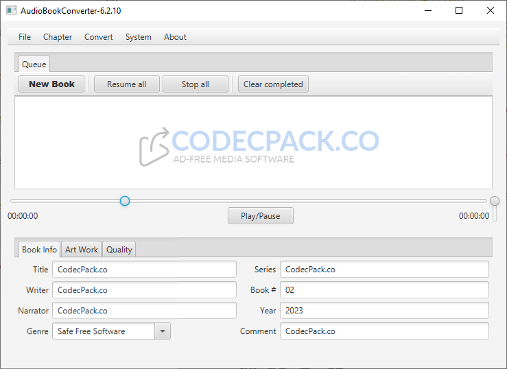 AudioBookConverter Screenshot