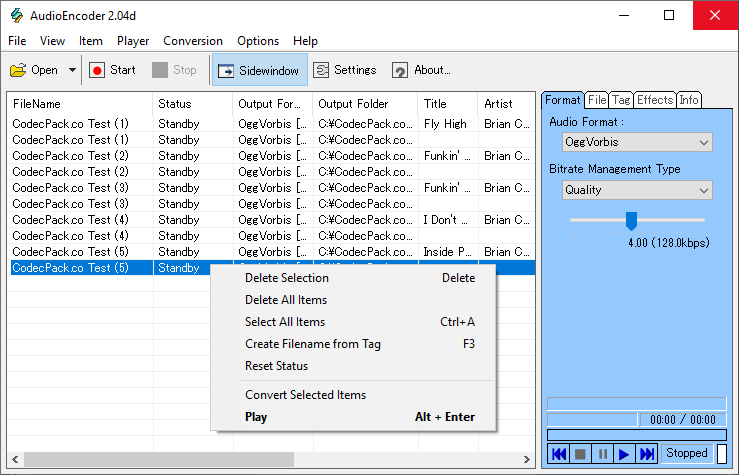 AudioEncoder Screenshot
