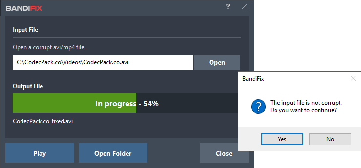BandiFix Screenshot