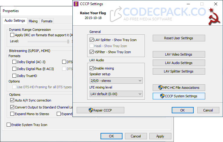 Combined Community Codec Pack Screenshot