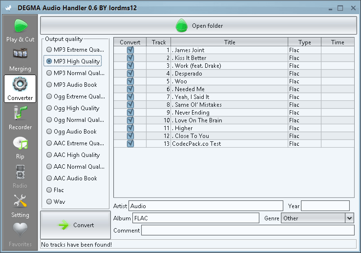 DEGMA Audio Handler Screenshot