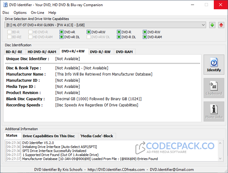 DVD Identifier Screenshot