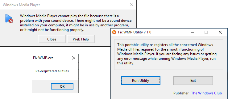Fix WMP Utility Screenshot