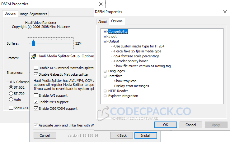 Haali Media Splitter Screenshot