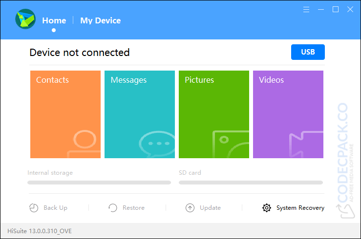 Huawei HiSuite Screenshot