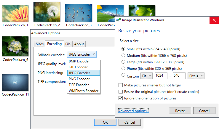 Image Resizer for Windows Screenshot