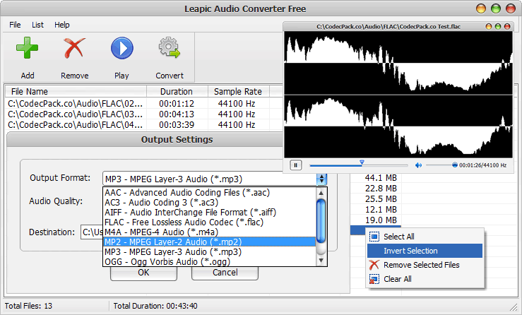 Leapic Audio Converter Free Screenshot