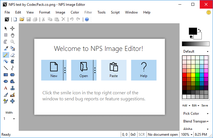 NPS Image Editor Screenshot