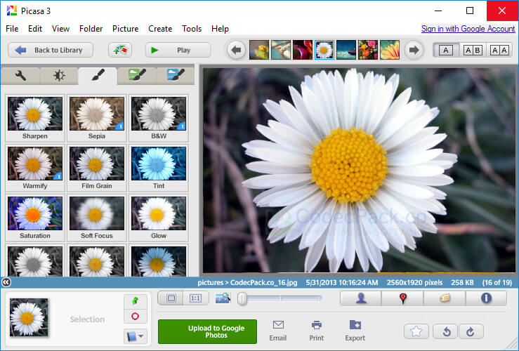 Picasa Screenshot