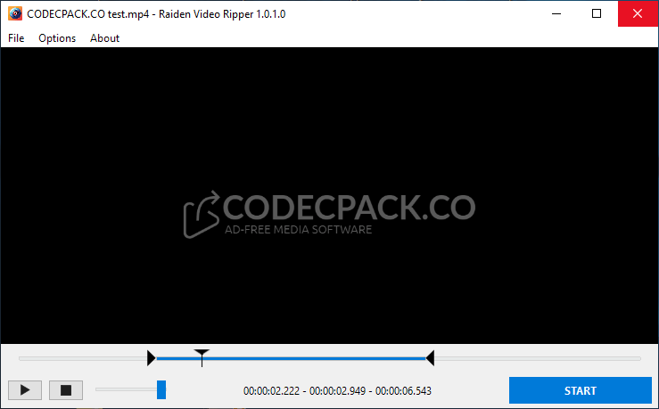 Raiden Video Ripper Screenshot