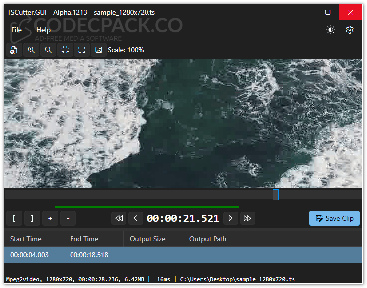 TSCutter.GUI Screenshot