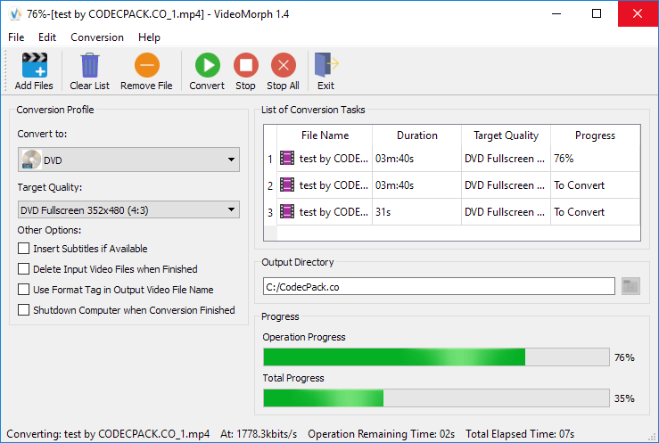 VideoMorph Screenshot