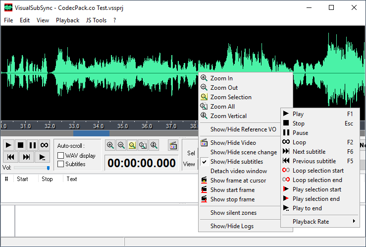 VisualSubSync Screenshot