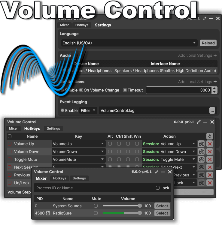 Volume Control Screenshot