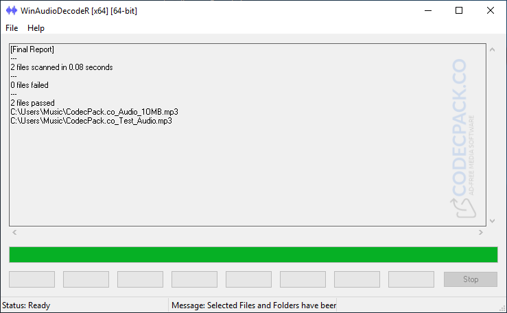 WinAudioDecodeR Screenshot