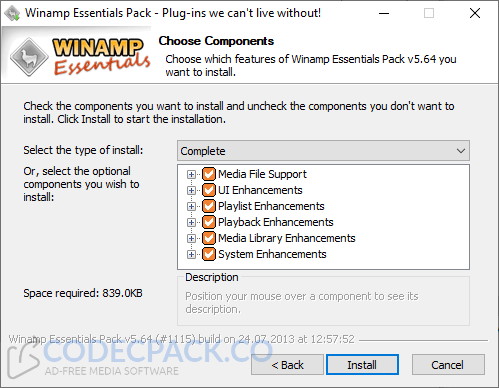 Winamp Essentials Pack Screenshot