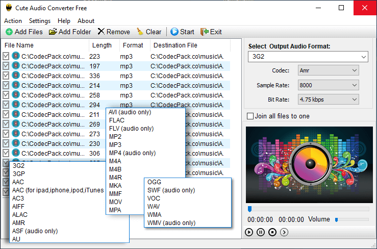 Cute Audio Converter Screenshot