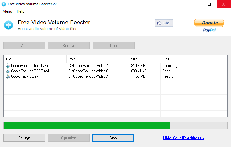 Free Video Volume Booster Screenshot